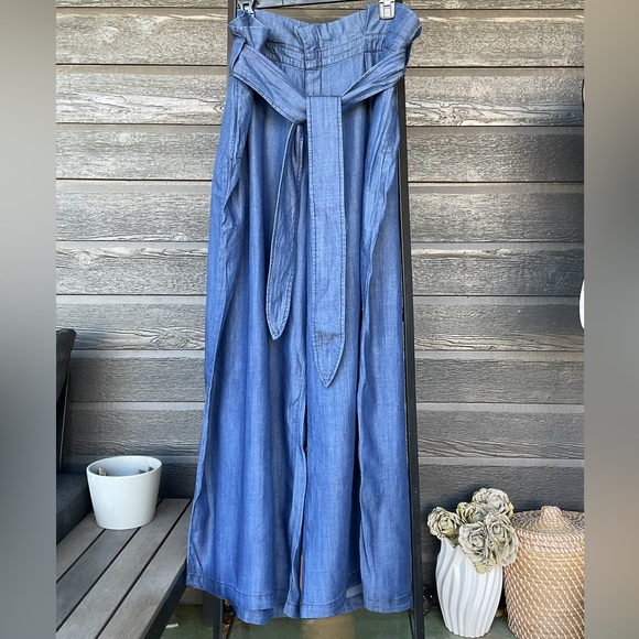 Standards & Practices Super Wide Leg Belted Tencel Pants Size 3X Rinse Color - Picture 5 of 7